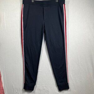 Moncler Pants Mens 2XL Navy Blue Tricolor Stripe Athletic Jogger Pantalone XXL